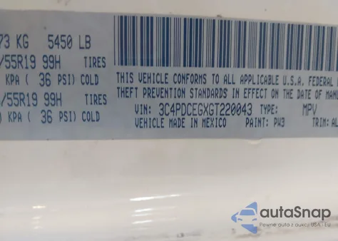 2016 Dodge Journey R/T from USA, damaged, VIN 3C4PDCEGXGT220043